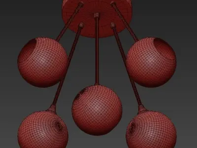 Ballroom Molecule Gold 3D model