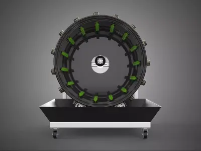 CIRCULAR SPIN ROTARY HYDROPONIC GARDEN PLANT FARM SYSTEM WHEEL 3D model