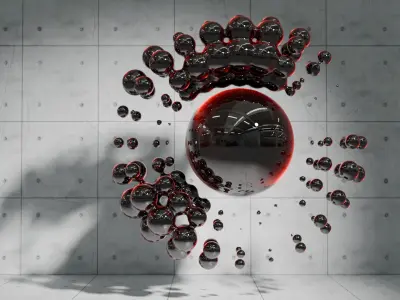 Abstract Sci-fi 2  Low-poly 3D model