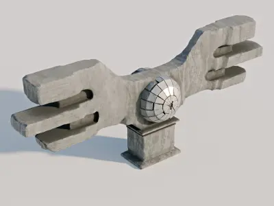 Brutalist Monument 3D model
