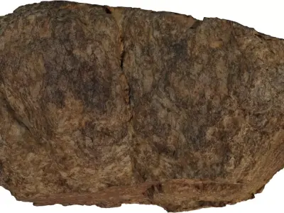 Photorealistic Granite Boulder Low-poly 3D model