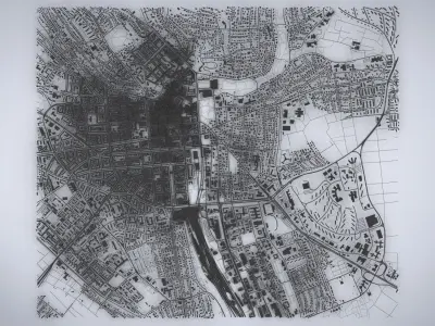 Cityscape Wiesbaden Germany 3D model