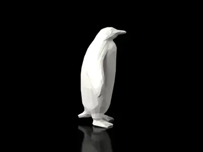 Penguin Low Poligonal Low-poly 3D model