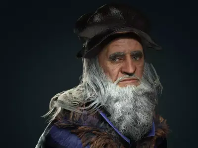  da Vinci  High quality character full Rigged and Animated  3D model