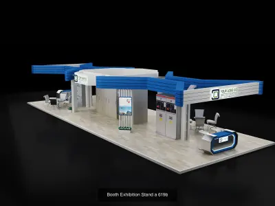 Booth Exhibition Stand  G7 3D Model Pack