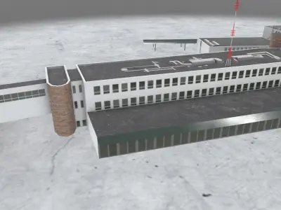 LHBP Terminal 1 Low-poly 3D model