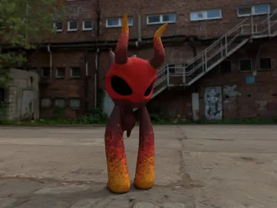Fire character 3D model