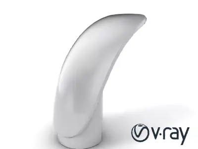 Curved Modern Streetlight Steel Design model pack Low-poly 3D model