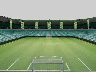 Wolfsburg Football Stadium Low-poly 3D model