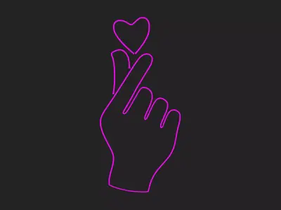  Heart Neon Sign 3D model