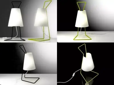 Cleo four different lamps on table Free 3D model