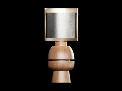 Chios Oak Two Lamp Low-poly 3D model