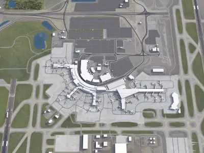 Calgary - International Airport - YYC Low-poly 3D model