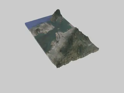 Oakland City Low-poly 3D model