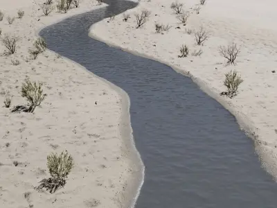 Desert River Generator Low-poly 3D model