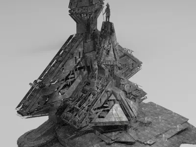 Ra Has Returned Sci-Fi City Tower 15 3D model