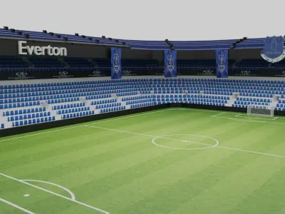 Everton Football Stadium Low-poly 3D model