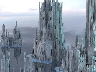 Valhalla Ancient Ruin Full set Tower Kit bash 3D 3D model