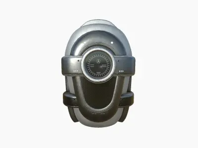 SciFi Backpack C08 Steel - Fashion Character Design Low-poly 3D model