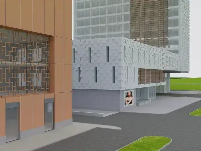 Shopping Street 3D model