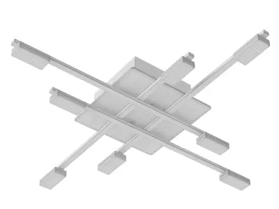 Lindby Mally LED ceiling light in chrome 3D model