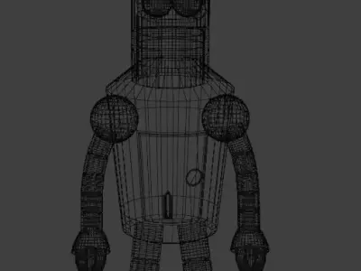 Bender Low-poly 3D model