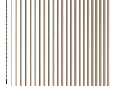Vertical Blinds Set Low-poly 3D model