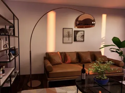 Arc floor lamp -Revit 2018-  Free 3D model