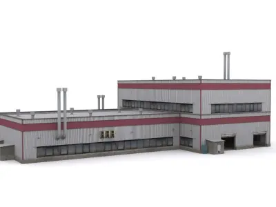 Hangar a3 Low-poly 3D model