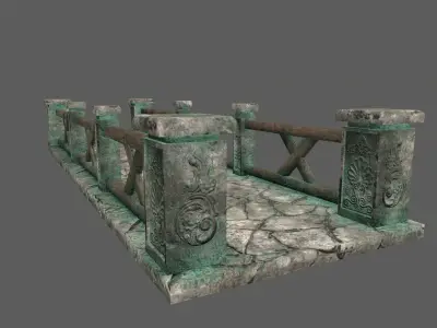 biridge 1 stone bridge Low-poly 3D model