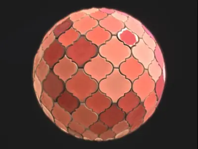 Orienltal Tiles PBR Smart Material Texture