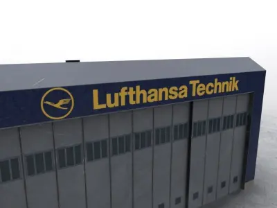 LBSF Hangar 2 Low-poly 3D model