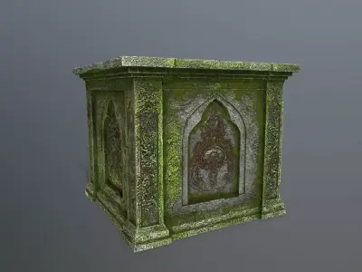 column  Low-poly 3D model