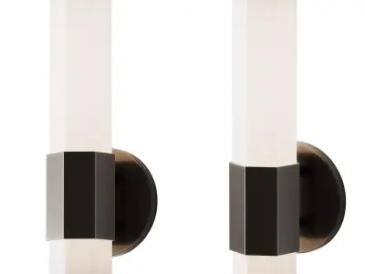 Contemporary Hexagon LED Bath Sconce 3D model