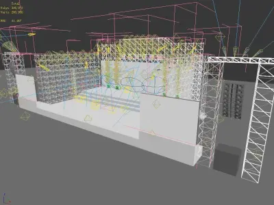 Stage party concert fashion catwalk T station  55 3D model