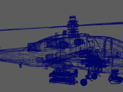 gunship Low-poly 3D model