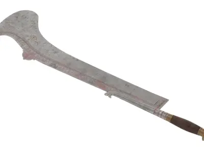 Ram dao Low-poly 3D model