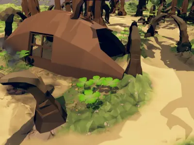 fantasy phoenix forest Low-poly 3D model