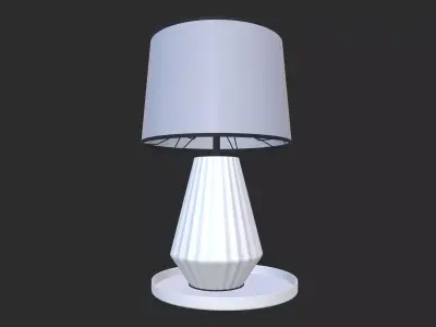 Table Lamp Low-poly 3D model 2