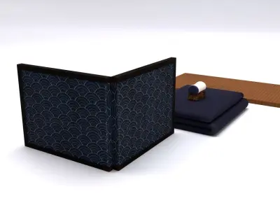 Japanese Old furniture set 3D model