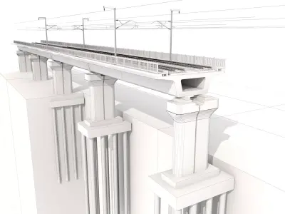 RAILWAY BRIDGE IRON 3D model