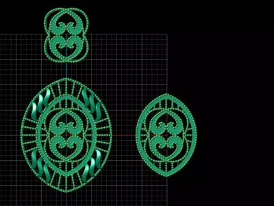 Pendant Set 8 design of 3D print model