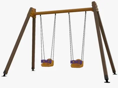 Playground  Swing Collection - 01 3D Model Pack