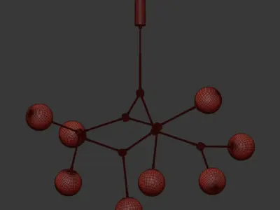 Drop Chandelier Bulb 3D model