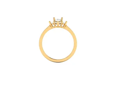 Classic Solitaire Wedding Engagement Stone Ring 3D print model