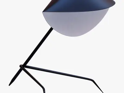 Serge Mouille Tripod Desk Lamp 3D model