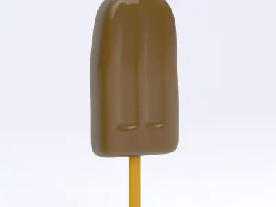 Ice Cream Bar chocolate 3D model