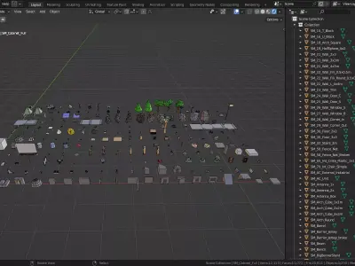 Raw Builder Pro 230 Low-Poly Modular Environment Kit Low-poly 3D model