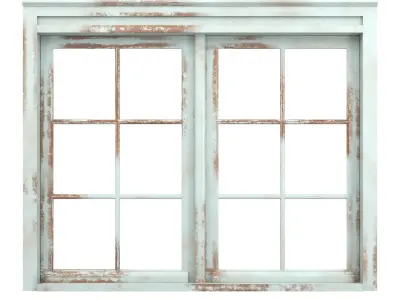 Old Wood Window 3D model