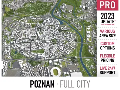 Poznan Low-poly 3D model